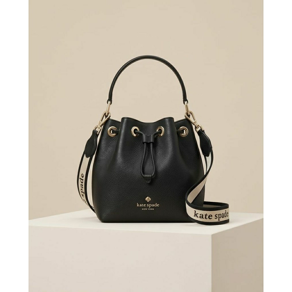 KS Emma Small Bucket Bag Black