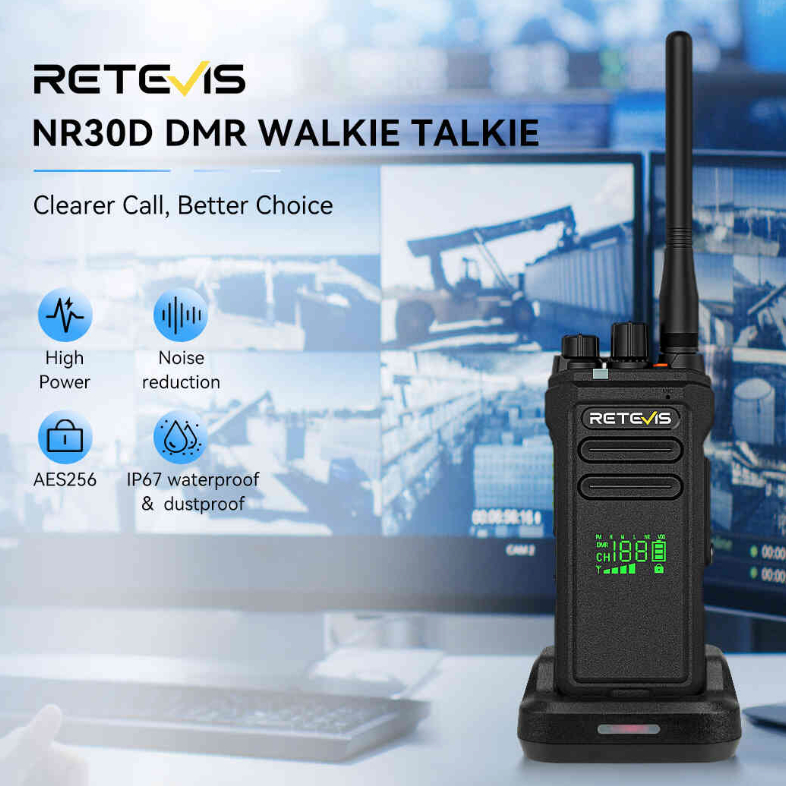 HT DMR Retevis NR30D UHF 400-480MHz + Kabel Program