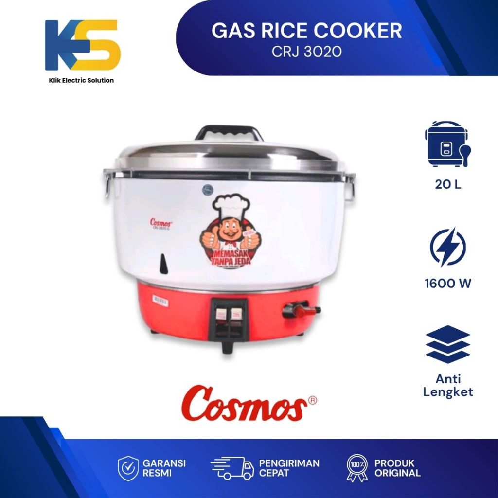 K.E.S - Rice Cooker Gas Cosmos CRJ 3020 | Magic Com Gas Cosmos CRJ 3020 20 lt