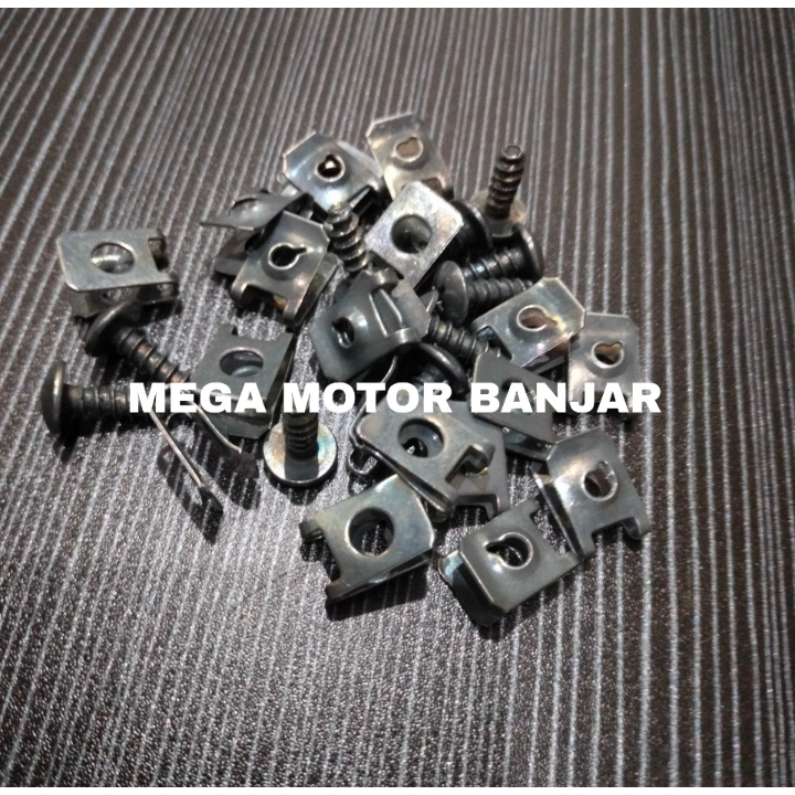 MEGA MOTOR 30 PCS BAUT BODY SET KLIP MOTOR MATIC BEAT MIO NMAX VARIO / BAUT BODY KLIP