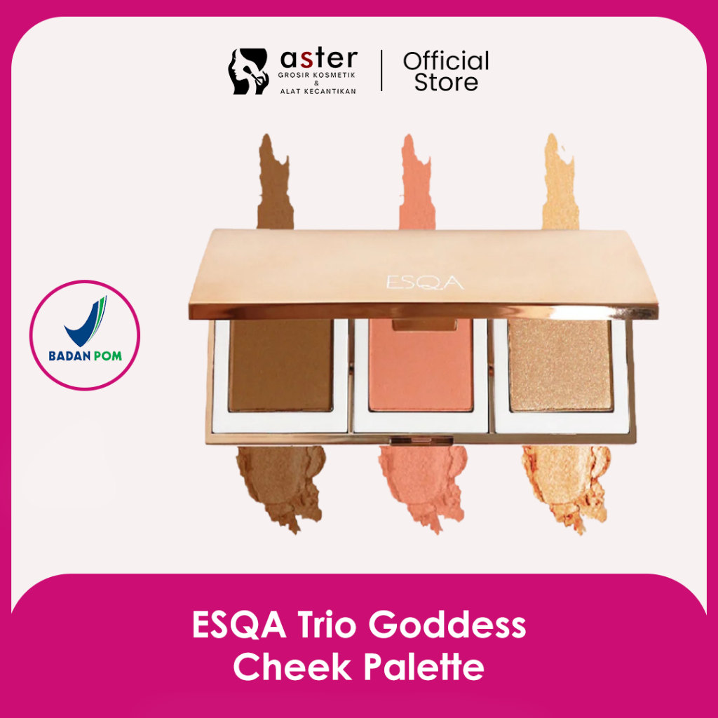 Aster Kosmetik - ESQA Trio Goddess Cheek Palette