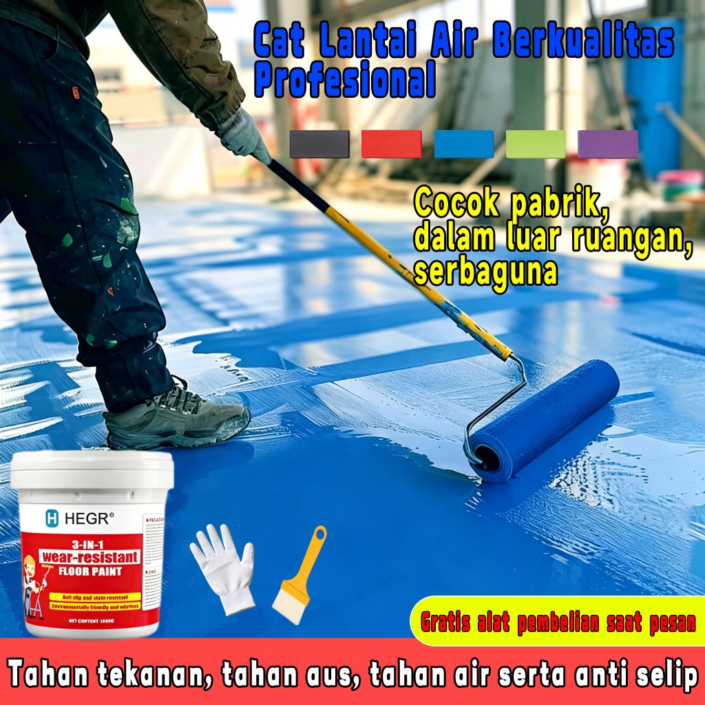 Cat Lantai Epoxy Berbasis Air Kelas Industri, Tahan Aus Tahan Air, Cocok Lantai Semen Dalam Luar Rua