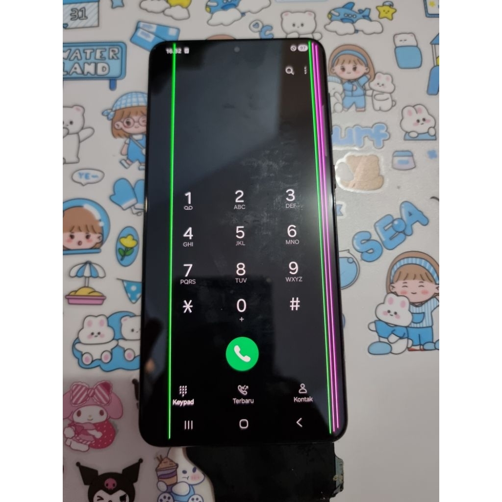 lcd amoled ori copotan s21 plus hitam dan frame