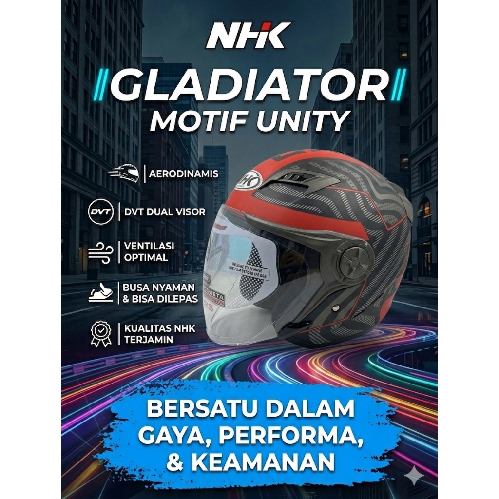 NHK GLADIATOR  MOTIF UNITY DOUBLE VISOR ORIGINAL NHK