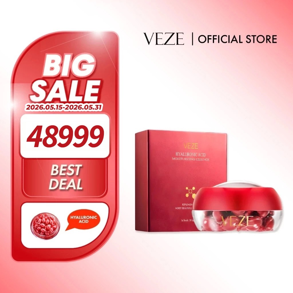 [BPOM] - VEZE Kapsul Wajah 30 Buah Esensi Vit E Anti Kerut Pemutih Pelembab Kulit Serum Wajah Anti P