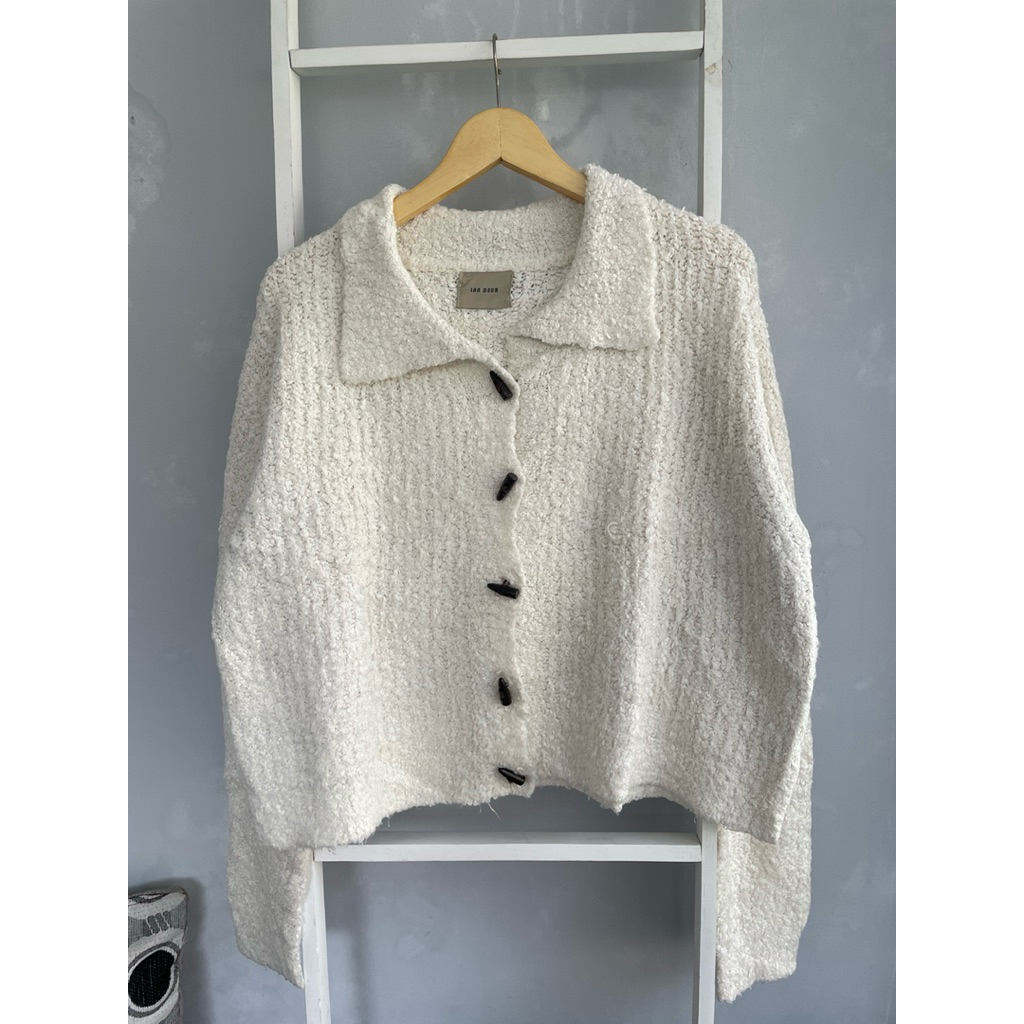 Cardigan kerah BW sherpa