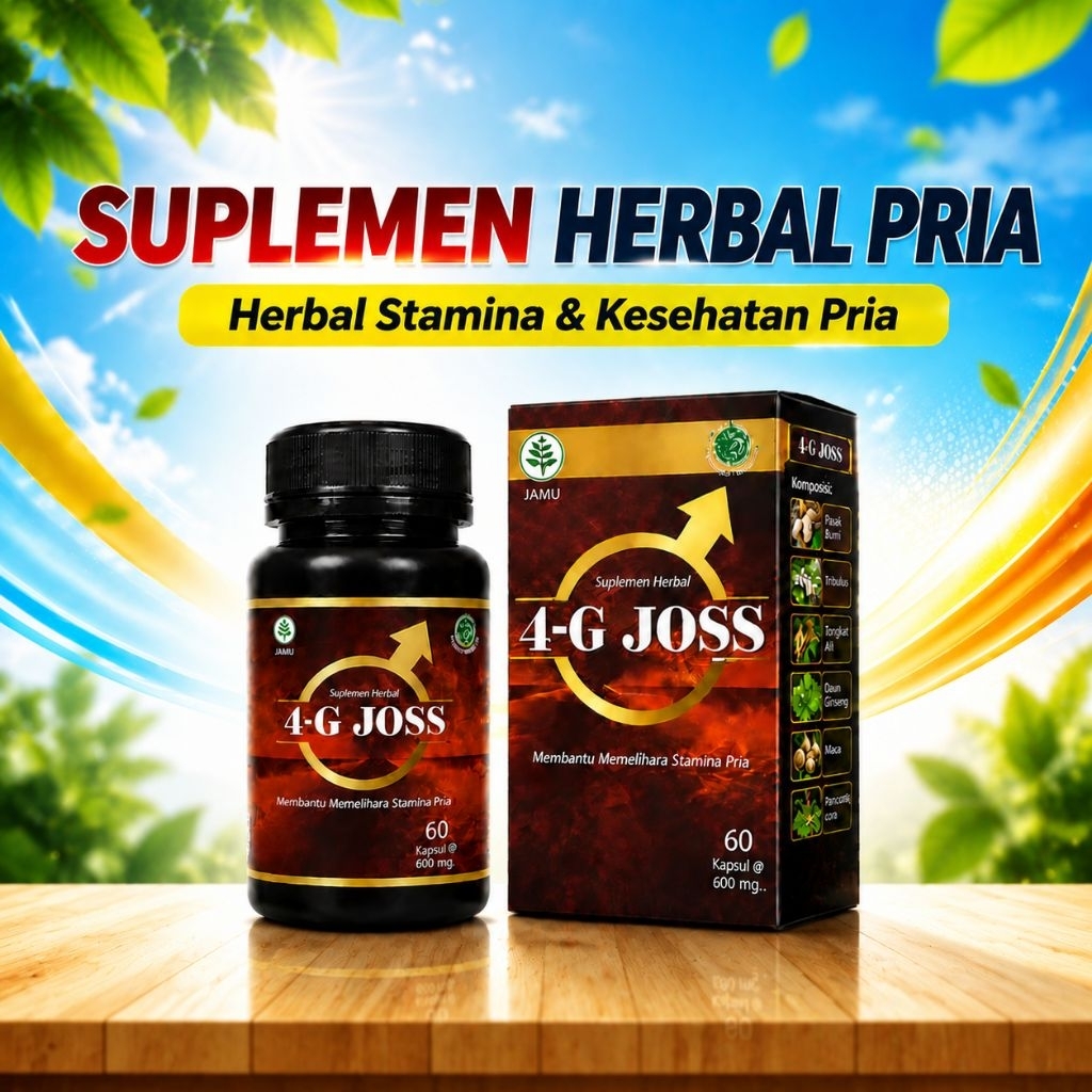 4-G JOSS Suplemen Kapsul Herbal Pria Menjaga Stamina Tubuh