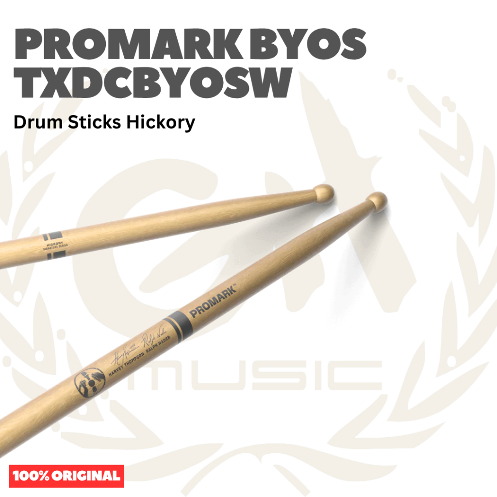 PROMARK BYOS TXDCBYOSW Lacquered Hickory Stick Drum - Stik Drum Original Asli