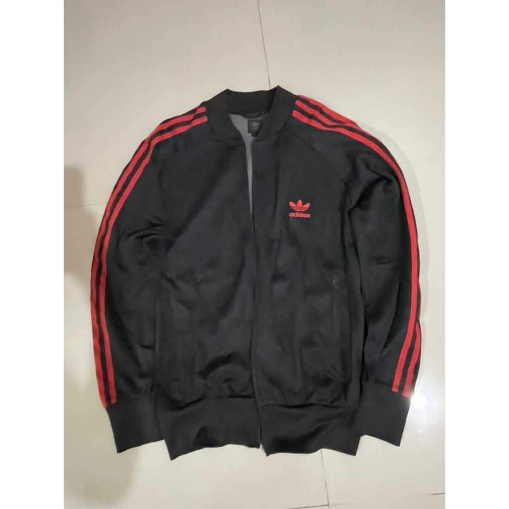 Pre Loved Rare Adidas Original Embroidered Logo Tracktop Jacket Miyuki Arihara Style - Jaket Bomber 