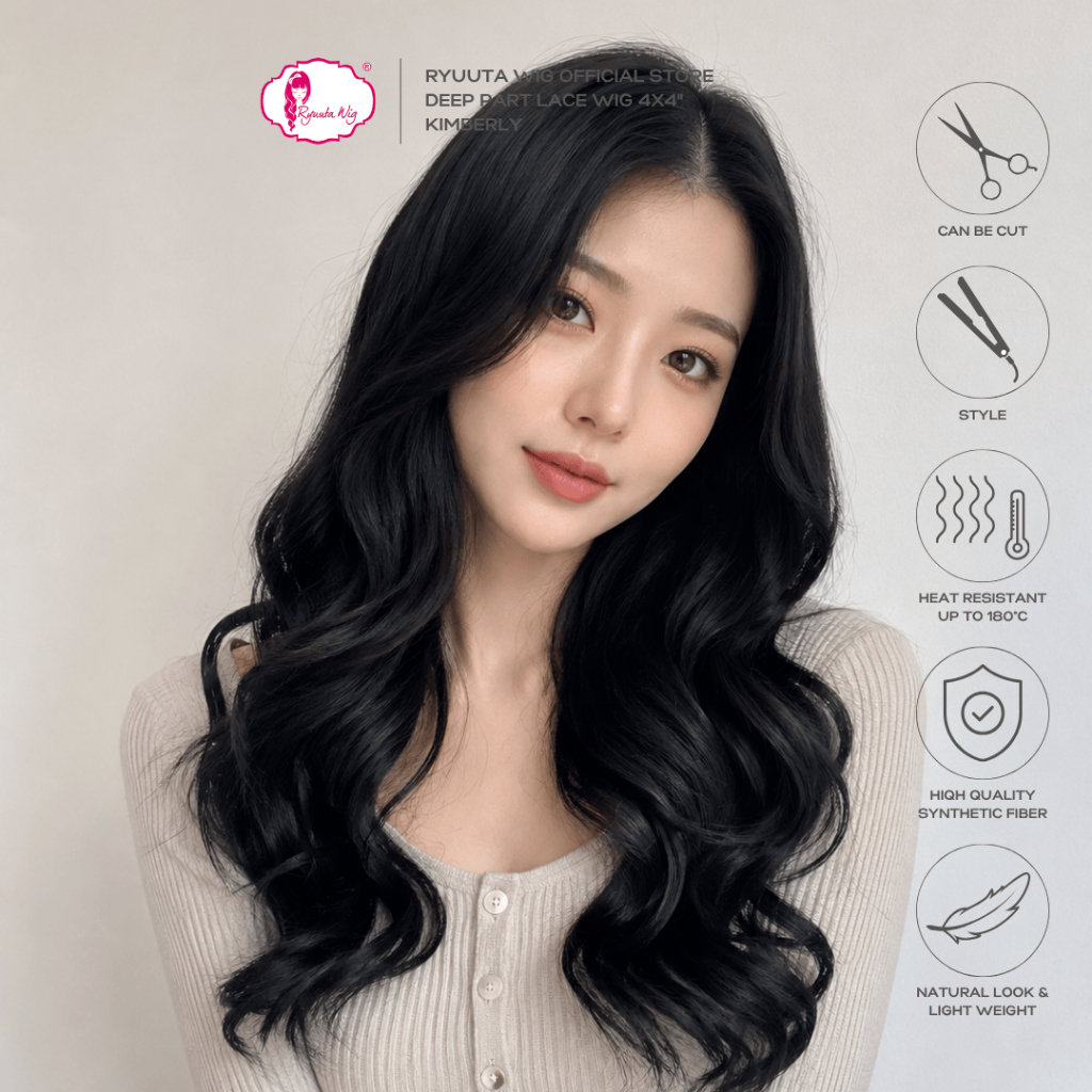 Ryuuta Wig Half Lace Wig Free Parting Deep Part Long Wavy Kimberly