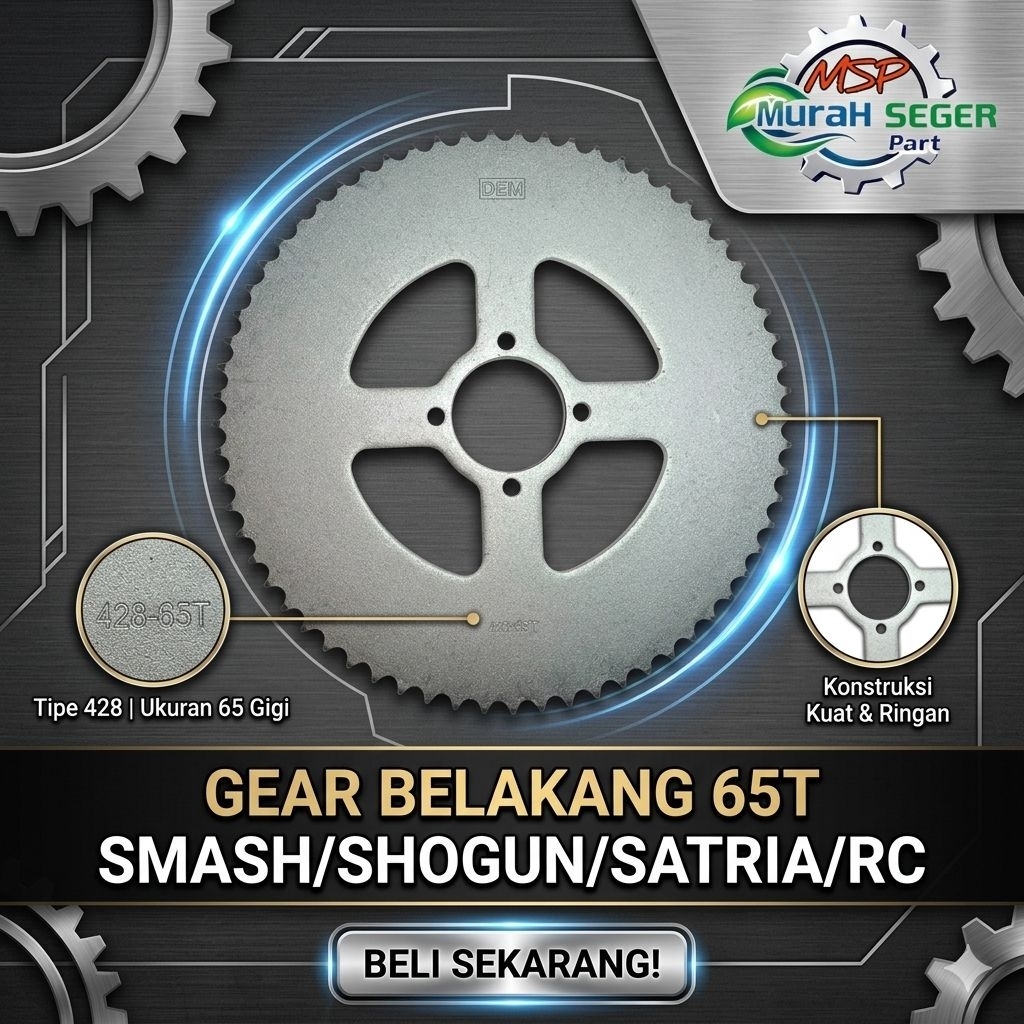 GEAR GIR BELAKANG 65T SMASH SHOGUNE SATRIA 65T