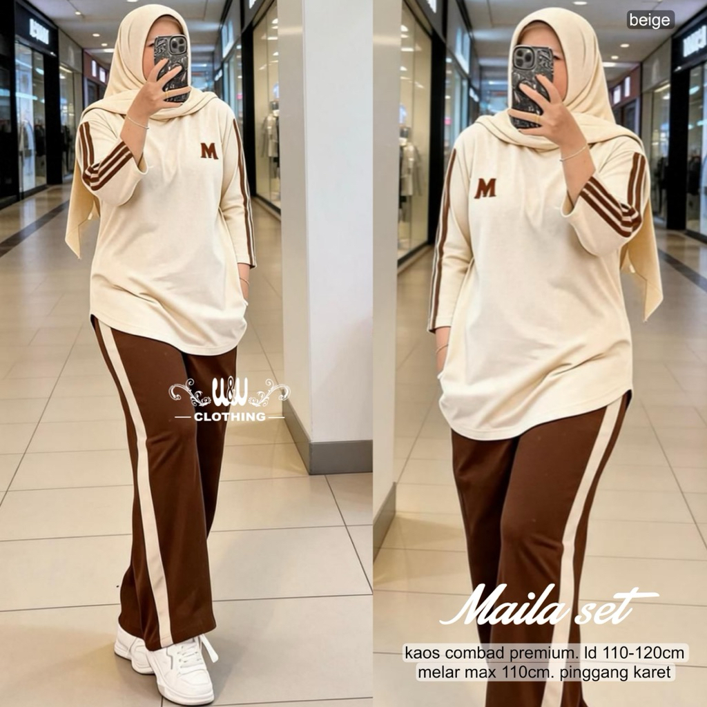 setelan kaos wanita terbaru milana one set knit wanita