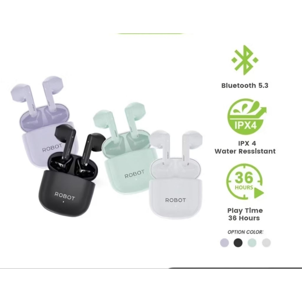 robot airbuds t60 / airbuds t60 robot / tws airbuds t60 / headset bluetooth airbuds t60 robot