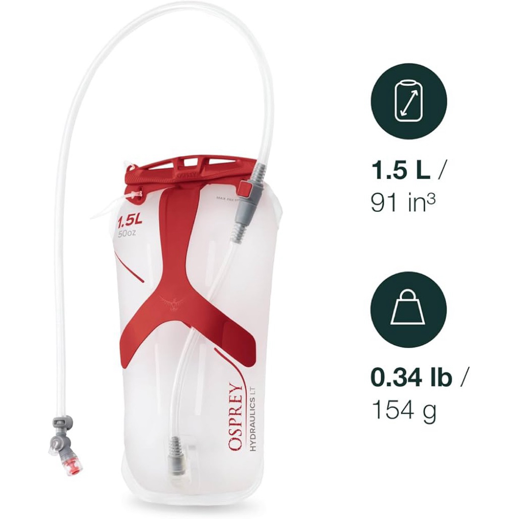 Hydrapak Water Bladder Osprey 1.5L Hydropak 50 oz Hydraulics 1500ml Tempat Minum air lari running tr