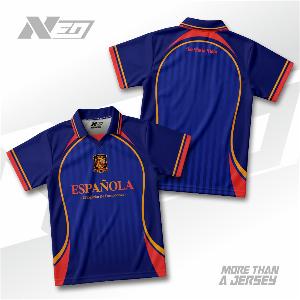 NeoSport | JERSEY RETRO SPAIN FANTASY V1 WORLD CUP| JERSEY VINTAGE | JERSEY BOLA | JERSEY CASUAL