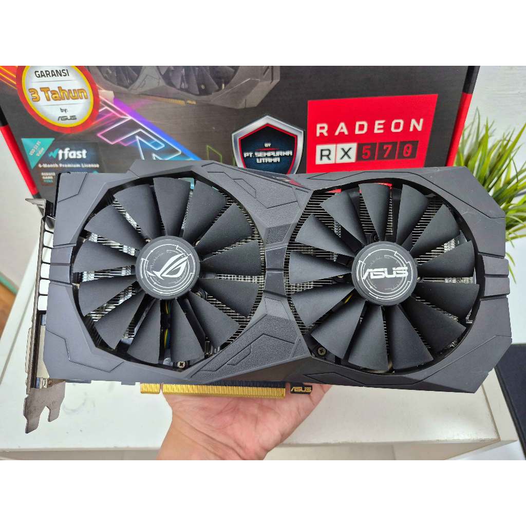 ASUS Rog Strix RX 570 4GB 256Bit GDDR5 Fullset Fisik Muluss 95% Like New | rx 580 | rx 560 | rx 550 