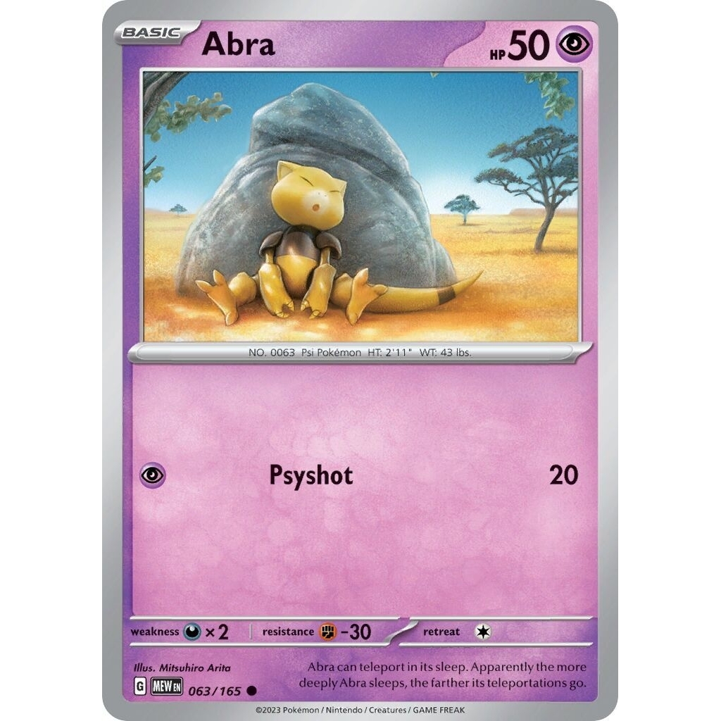 Tcg Pokemon Abra Mew 151