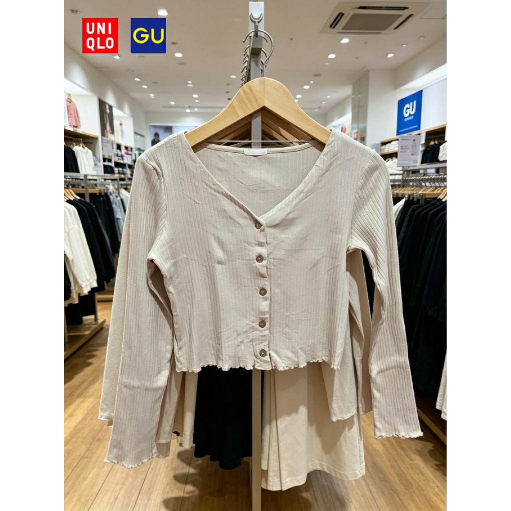GU UNIQLO CARDIGAN CROP KNIT LIDI KRIWIL