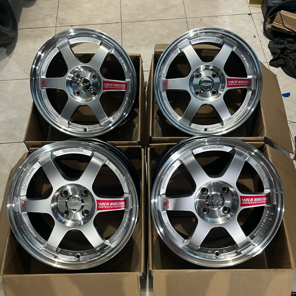 VELG RACING RAYS TE37 SL RING 16 LEBAR 7 ET 40 PCD 4X100