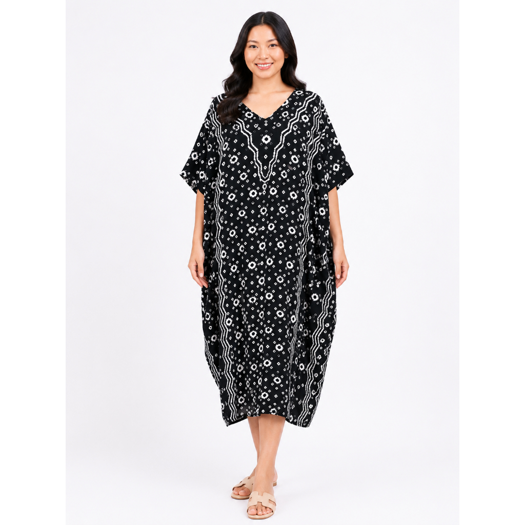Daster Jumbo Ombak Hitam