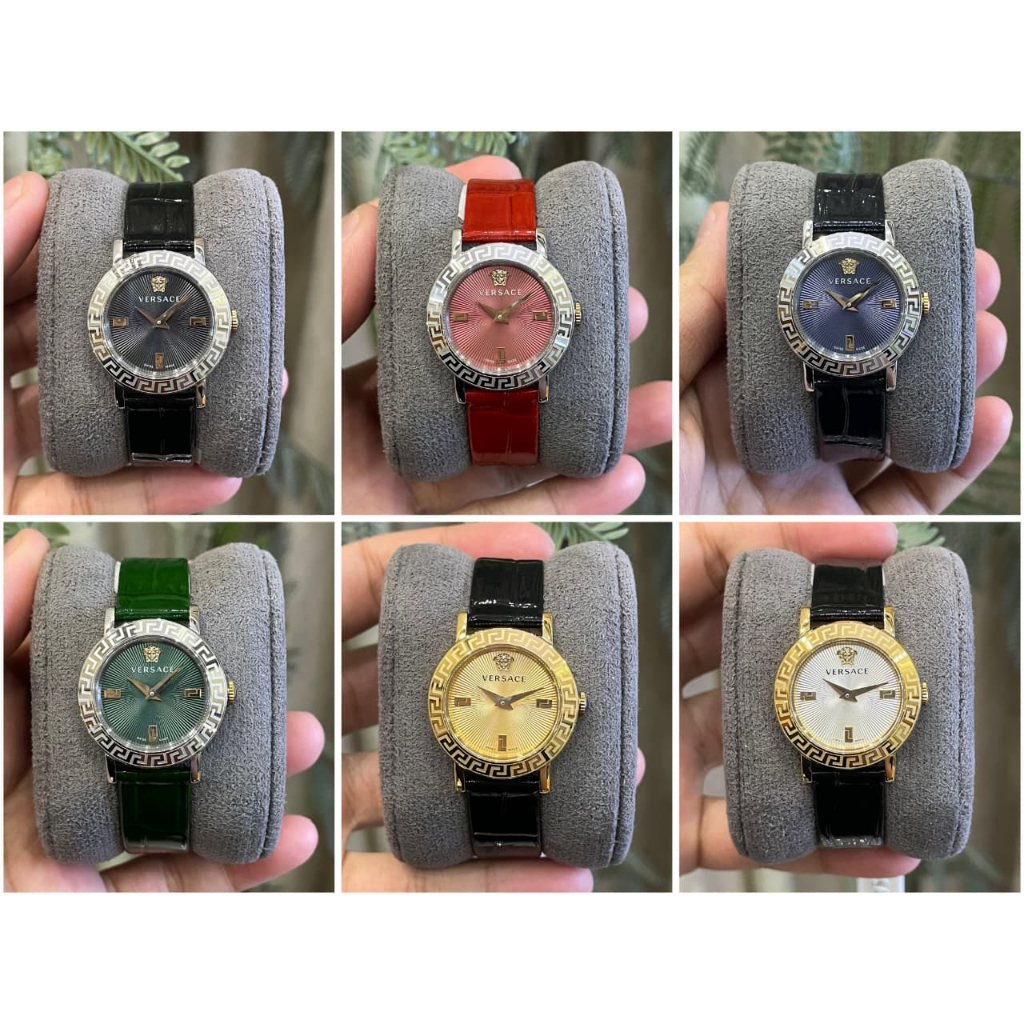 New Jam tangan wanita Versace Daphnis 28MM Leather strap