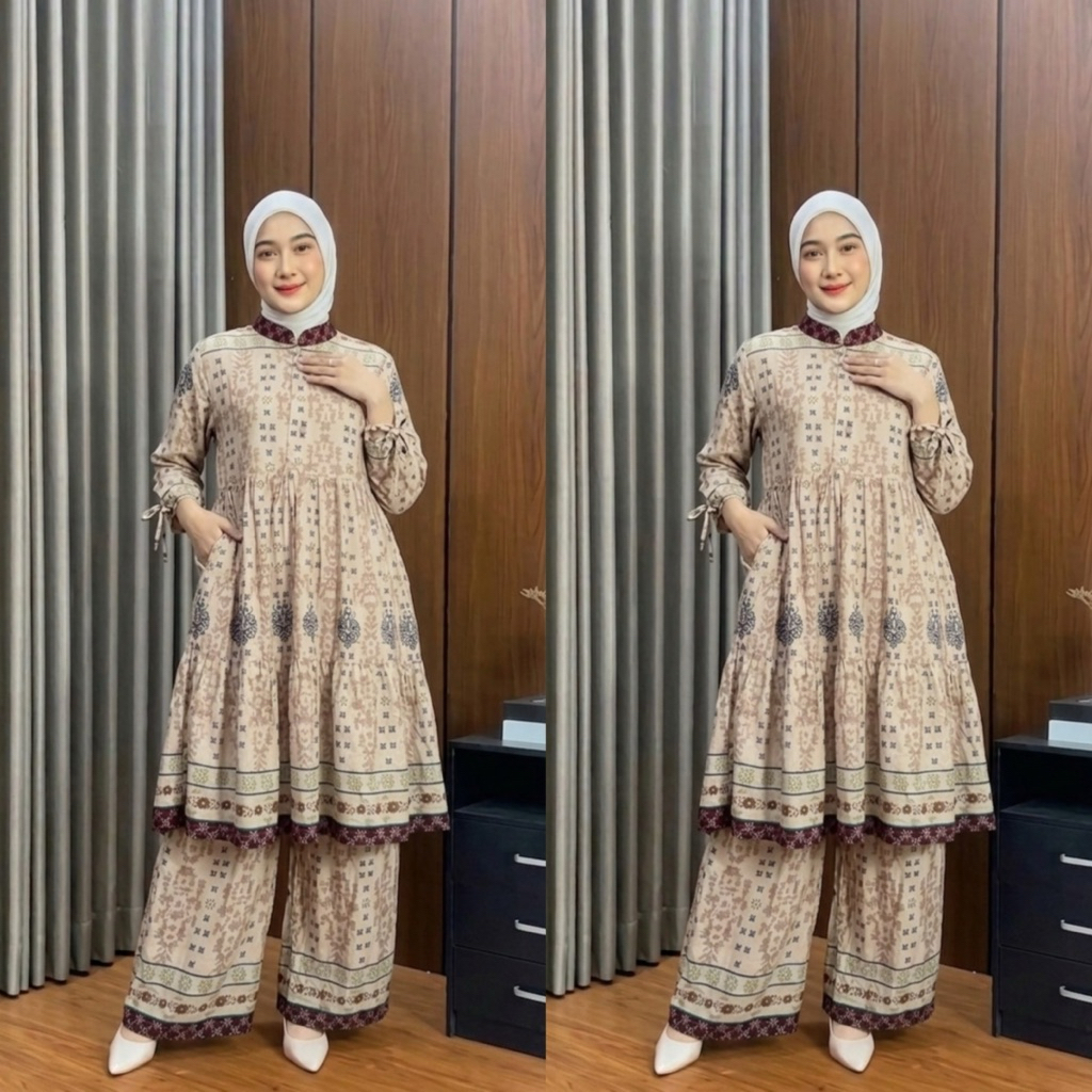 Mia Gallery One Set Tunik//One Set Motip Tunik//One Set Kekinian//One Set Viral//One Set Motip