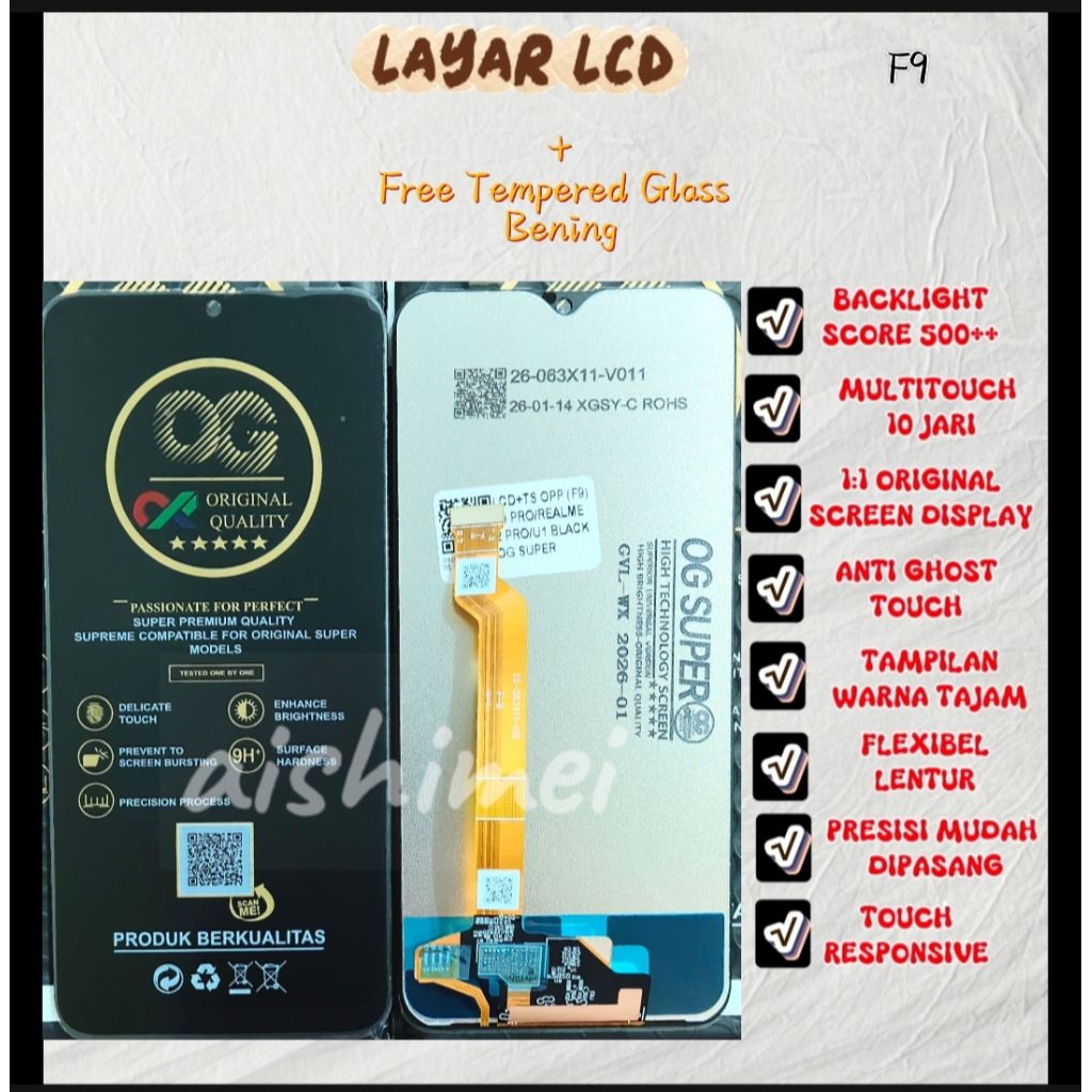 [ORIGINAL] LCD layar sentuh berkualitas REALME U1/REALME 2 PRO OG