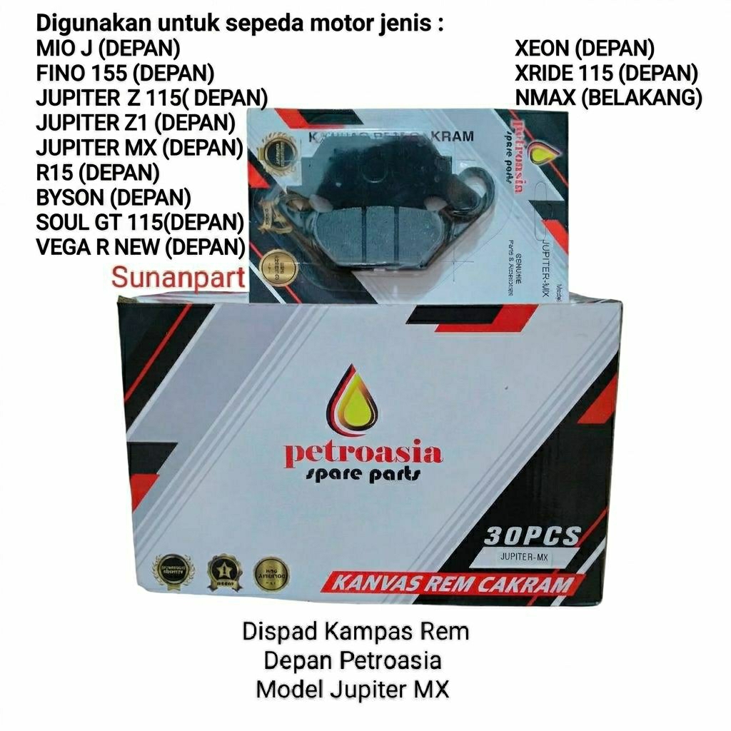 DISPAD KAMPAS REM DEPAN PETROASIA MODEL JUPITER MX ORIGINAL MURAH