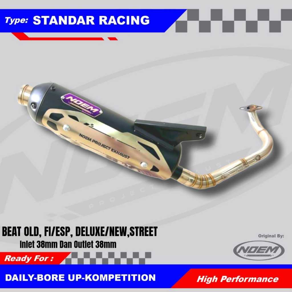 Knalpot Standar Racing NOEMPROJECT Scoopy Beat Karbu Beat Fi Karbu Beat Deluxe Scoopy Fi Suara Bass 