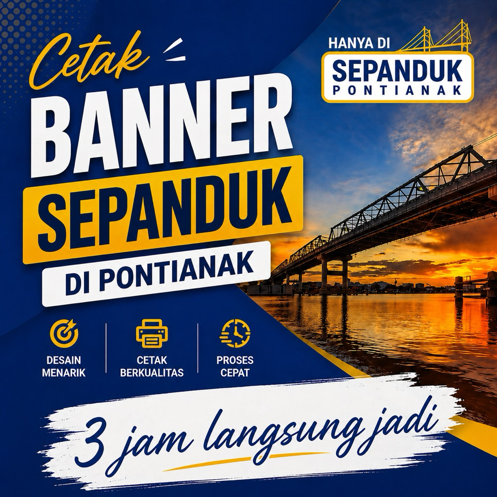 cetak banner / sepanduk 3x2 meter