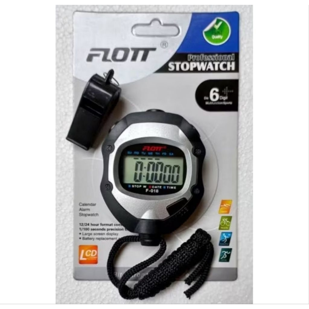 Stopwatch Digital Olahraga Flott Dengan Peluit Stopwatch Olahraga