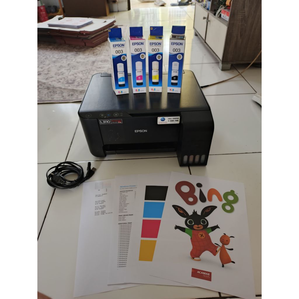 Printer Epson Scanner L3110 bekas / second normal full nozzle