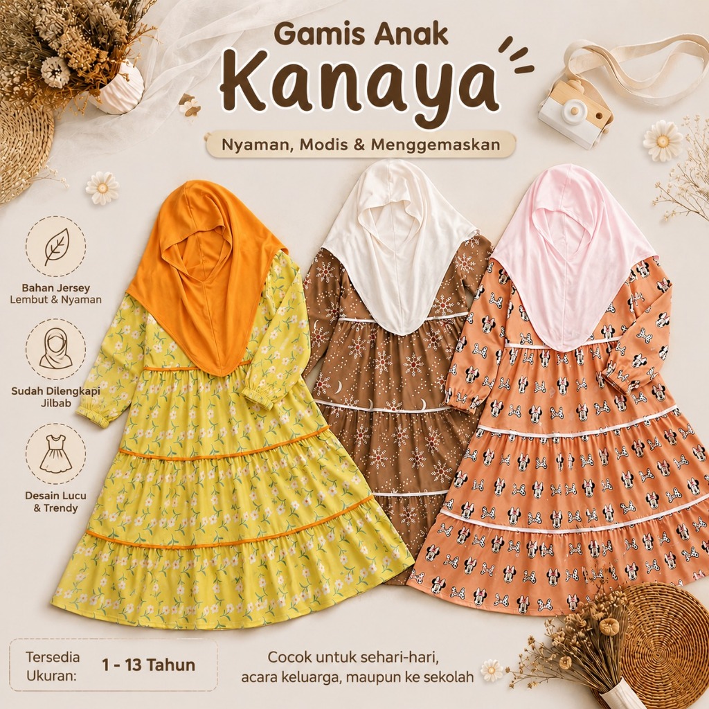 adiadha1994 - Baju Gamis Anak Wanita Simple Elegan | Baju Gamis Anak Wanita Adem & Kekinian