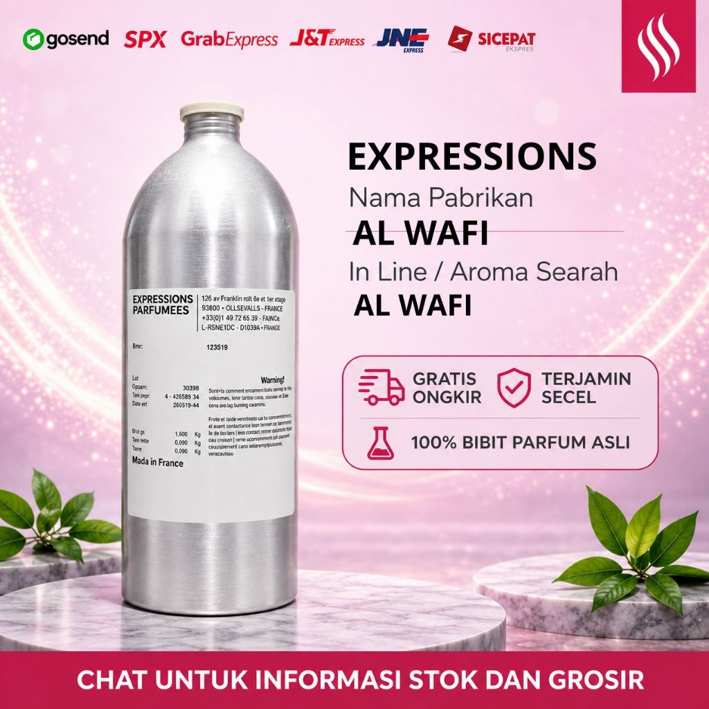 JUAL BIBIT PARFUM ASLI - EXPRESSION - AL WAFI - REPACK - SUMBARA PARFUM