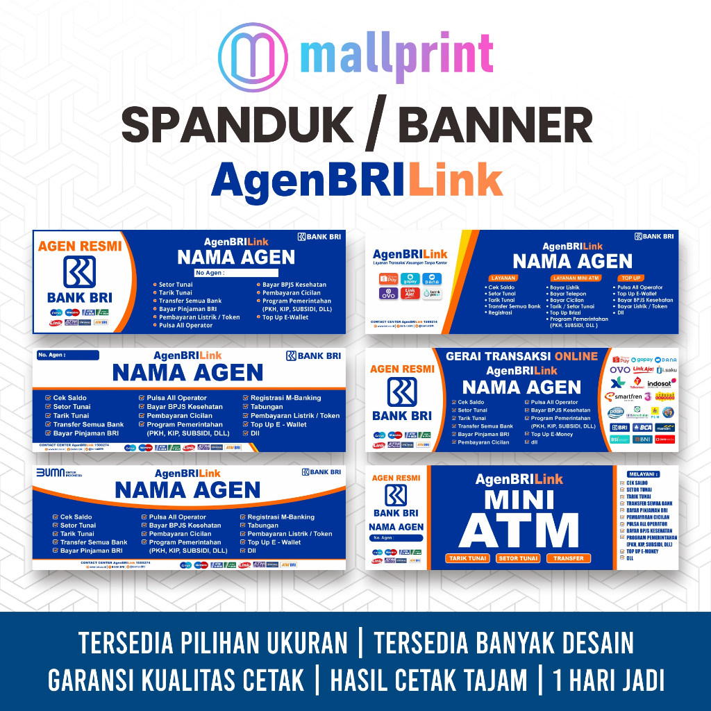 Spanduk Banner Agen Brilink | Spanduk Toko Brilink | Spanduk Konter Pulsa | Banner Agen Brilink Cust