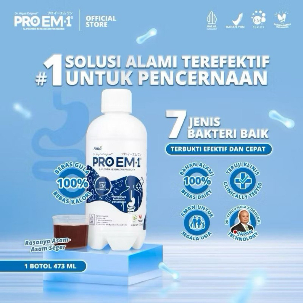 PRO EM 1 Original (473ml) | Suplemen Probiotik | Anak | Dewasa