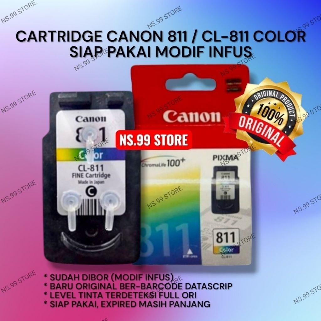 Cartridge BARU Canon Infus 811 CL 811 Color Original Modifan Infus IP 2770 MP 287 MP 258 Mp237