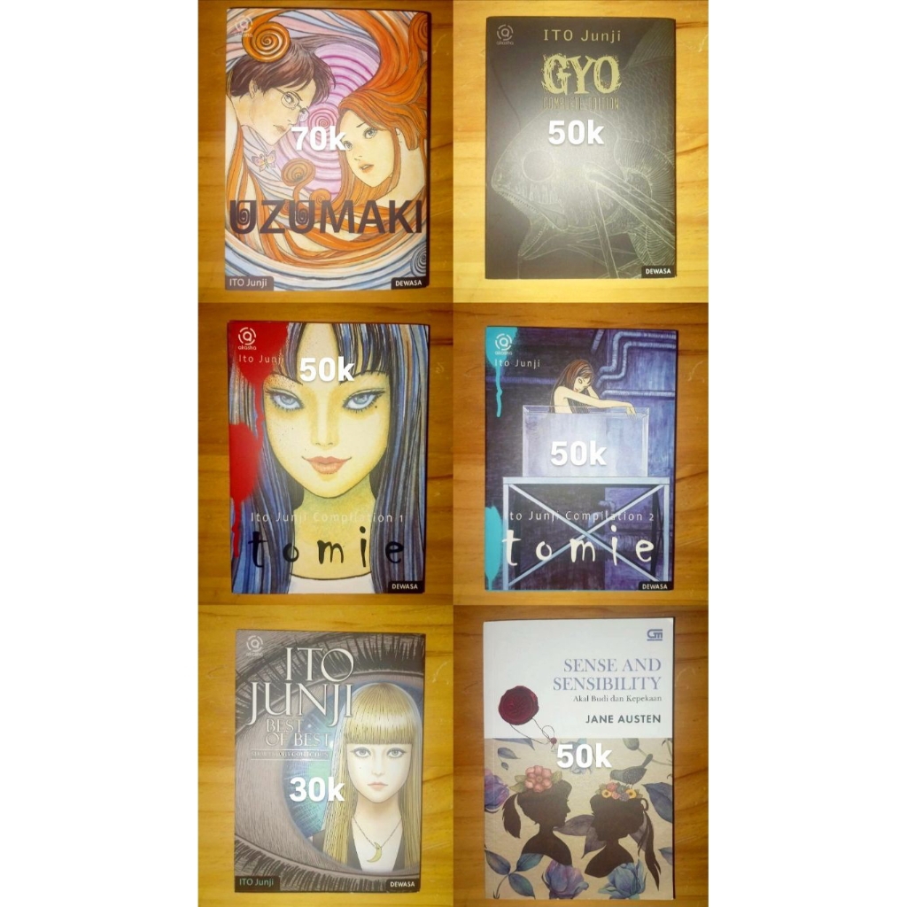manga Junji Ito n novel preloved
