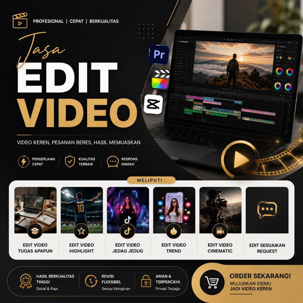 Jasa Edit Video || Video Rells , Konten, Cinematic Dll