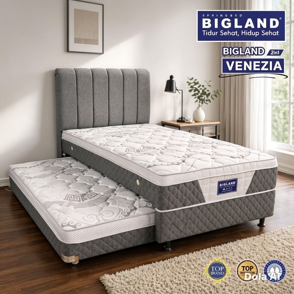 Napolly Kasur Spring Bed 2In1/Twin Bigland 120x200