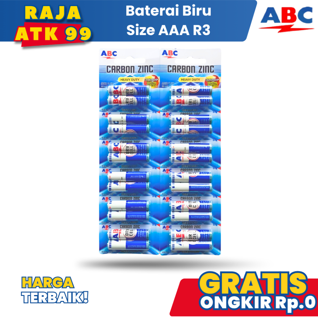 ABC Baterai / Batre Biru Size AAA R3 Batu Batre Kecil ABC Biru 1.5 V 1 PCS