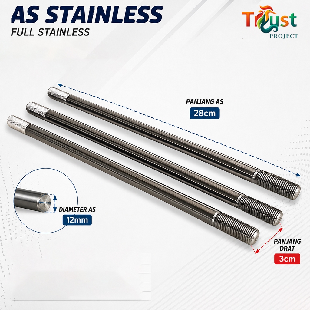 As Roda RX King As ARM Yamaha RZKING custom Arm BPRO AITECH Bahan Stainless Steel Panjang 28cm