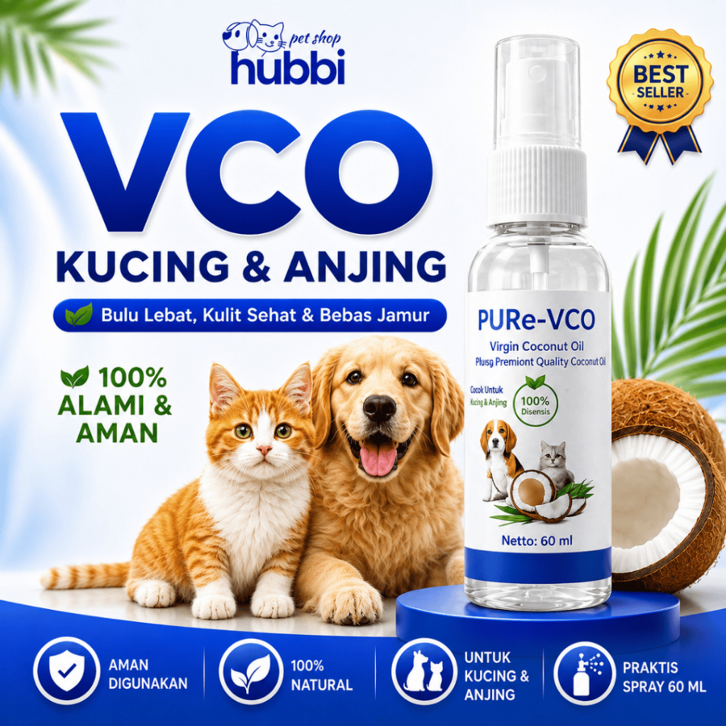 VCO KUCING SPRAY 60ml - Obat Jamur Scabies Untuk Kucing Anjing Minyak VCO Virgin Coconut Oil