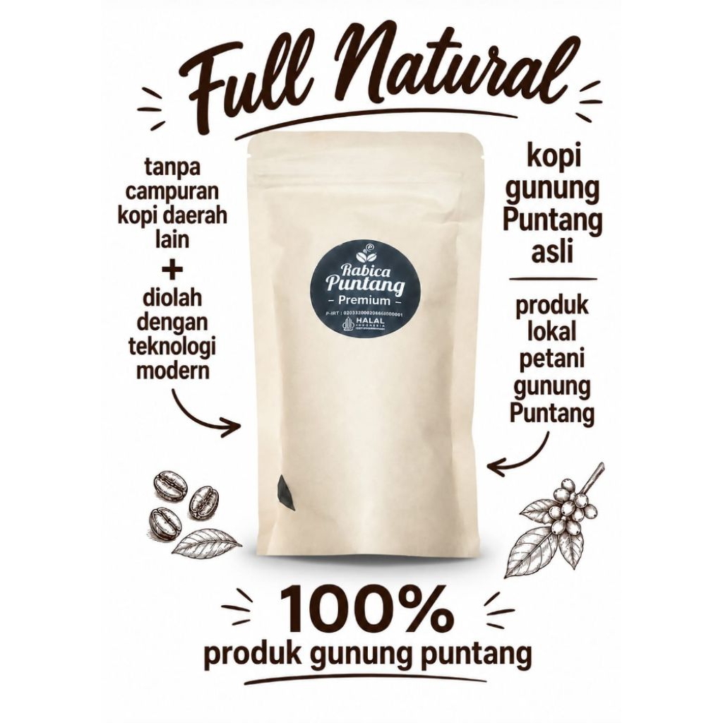 full natural kopi asli gunung Puntang