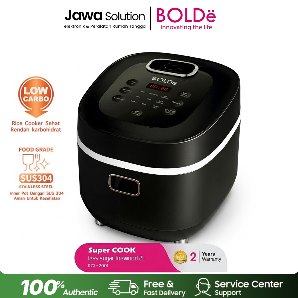 RICE COOKER BOLDE Less Sugar FIREWOOD /Bolde Rice Cooker Rendah Gula - 2 Liter