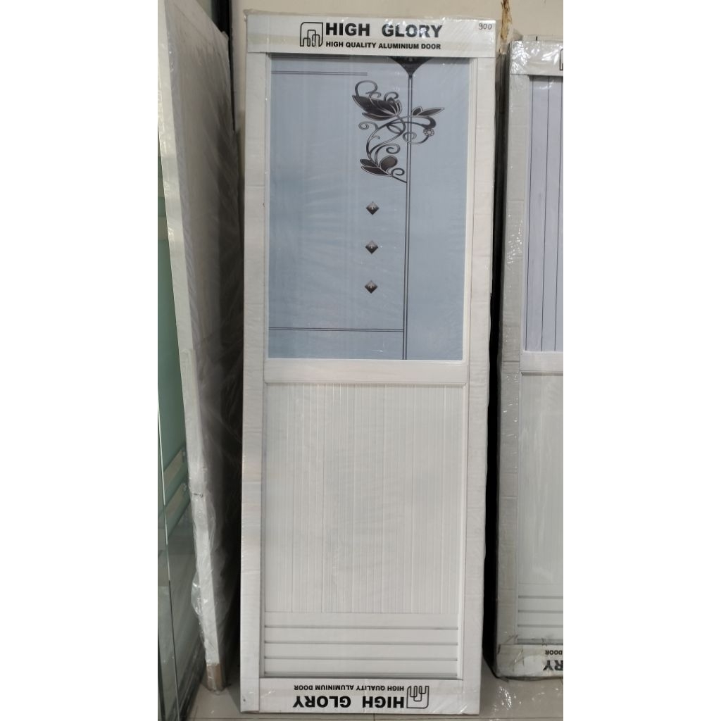 (Link pengiriman via shopee) Pintu aluminium kaca cermin kamar mandi mewah terbaru