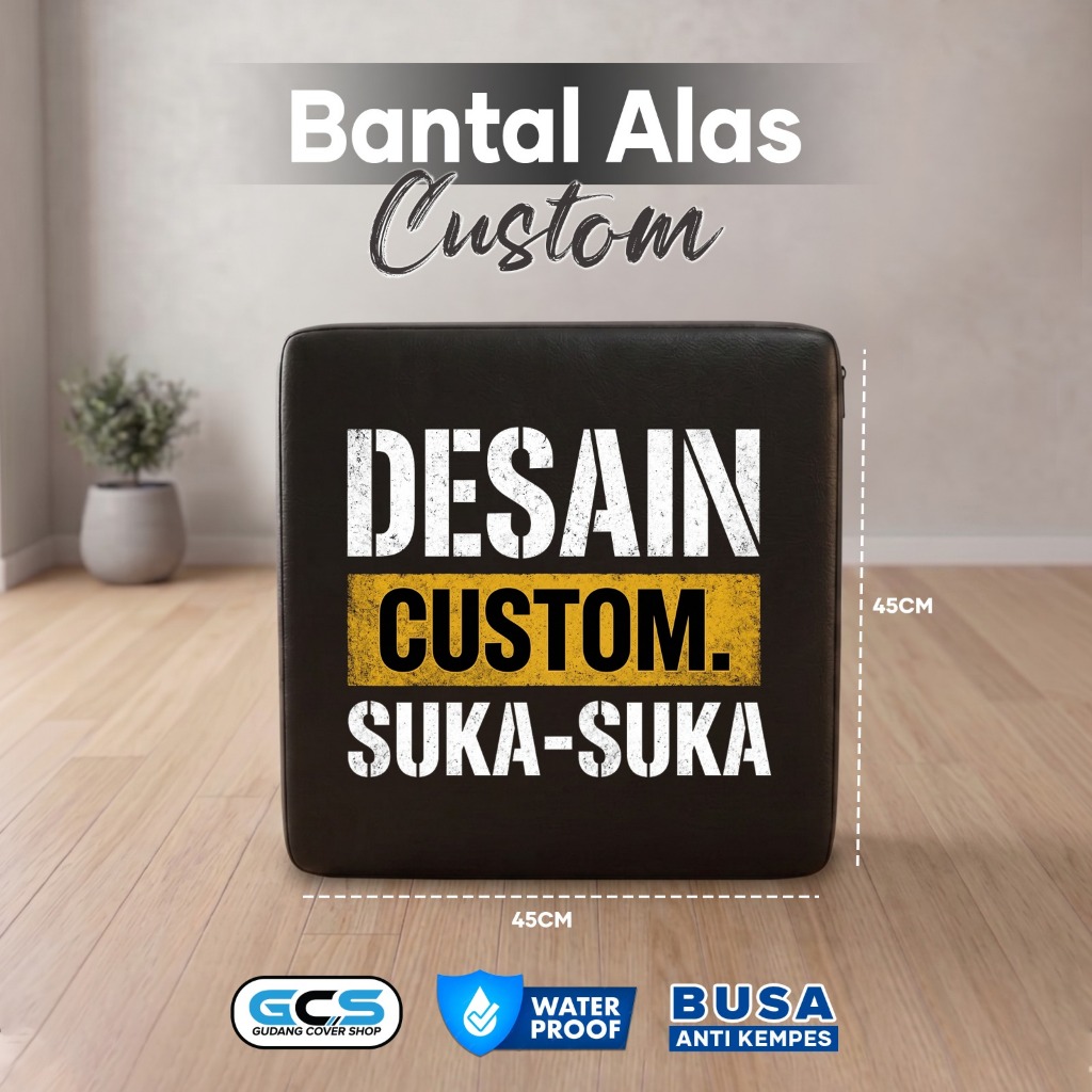 Custom Bantal Lesehan Lantai & Alas Kursi Kerja Kerja Waterproof -  Desain suka suka anda