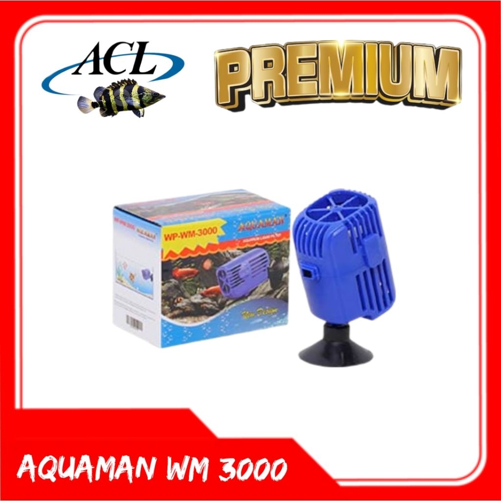POMPA ARUS AIR AQUARIUM/KOLAM AQUAMAN WM-3000 WATER PUMP LOW WATT