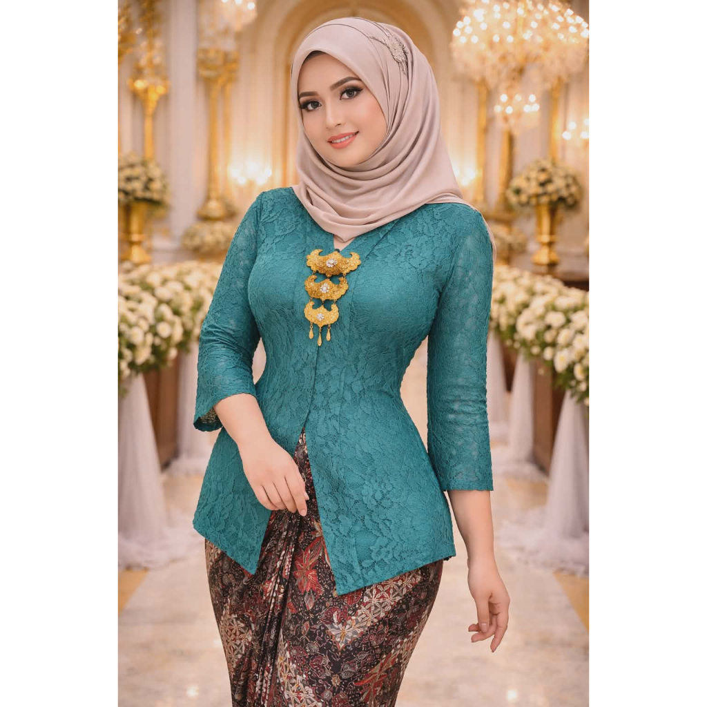 Kebaya Modern Medan KEBAYA JADI KEBAYA KARTINI MODERN BROKAT SEMI PRANCIS LAPIS FULL FURING KATUN KA