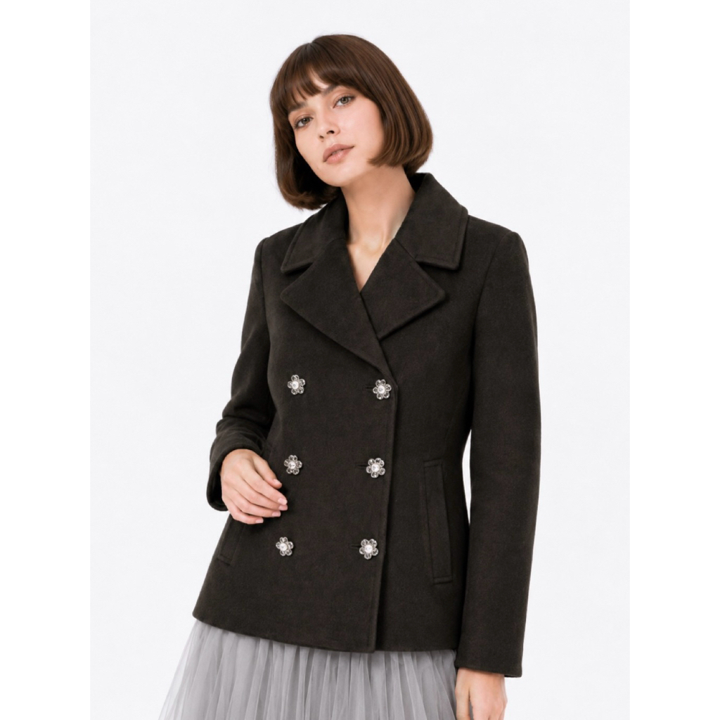(M) Trench Coat Wool Massimo Dutti